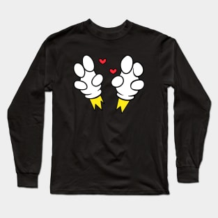 Dope hands grabbing action cartoon illustration Long Sleeve T-Shirt